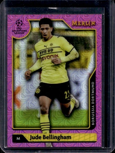 Jude Bellingham 2021-22 Topps Merlin Chrome UEFA #90 Pink Mojo /275