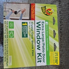 Duck Clear Shrink Film Patio Door Window Insulation Kit Extra Large  70sqft