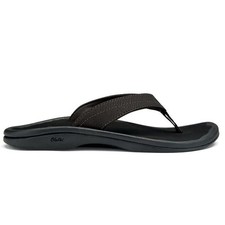 OluKai Women's 'Ohana Flip-Flops, Black, New