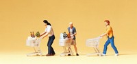 Preiser 10488 H0 Kunden Mit Einkaufswagen