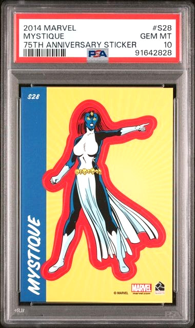 2014 Marvel 75th Anniversary Mystique PSA 10 (Pop 1) 75th Anniversary Sticker