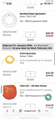 #ad carb lines husky $15.00