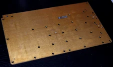 BIG PCB w/ LOTS of YELLOW scrap GOLD PLATED RF BOARD ready 4 recovery or collect