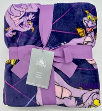 2025 Walt Disney World Epcot Figment All Over Print Purple Throw Blanket 50x60"