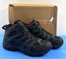 EUC 10.5 M MENS MERRELL MOAB 3 MID TACTICAL WP BOOTS J003911 BLACK