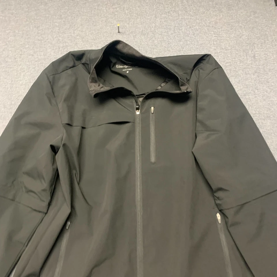 Jaqueta Walter Hagen masculina tamanho M preta golfe corta-vento zíper completo resistente à água - Imagem 2 de 4