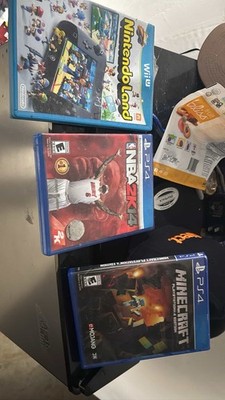 Nintendo Land Wii U, NBA 2K14 PS4, Minecraft PS4 PlayStation 4 Edition Game Lot