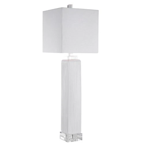Uttermost 28348-1 Bennett 33" Tall Column Table Lamp - White - Picture 1 of 6