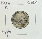 1913-S T-1 Buffalo Nickel. Circ  (11472)