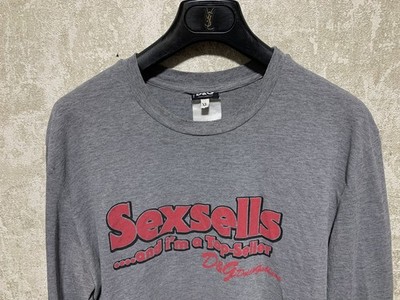 Vintage Y2k D&G Dolce&Gabbana SexSells Gray Long Sleeve T-Shirt
