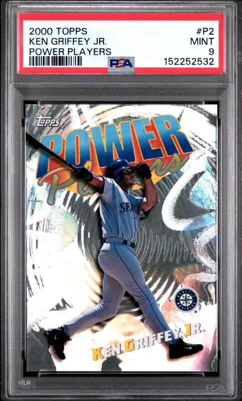 Ken Griffey Jr. 2000 Topps Power Players #8 PSA Mint 9 HOF Mariners Reds