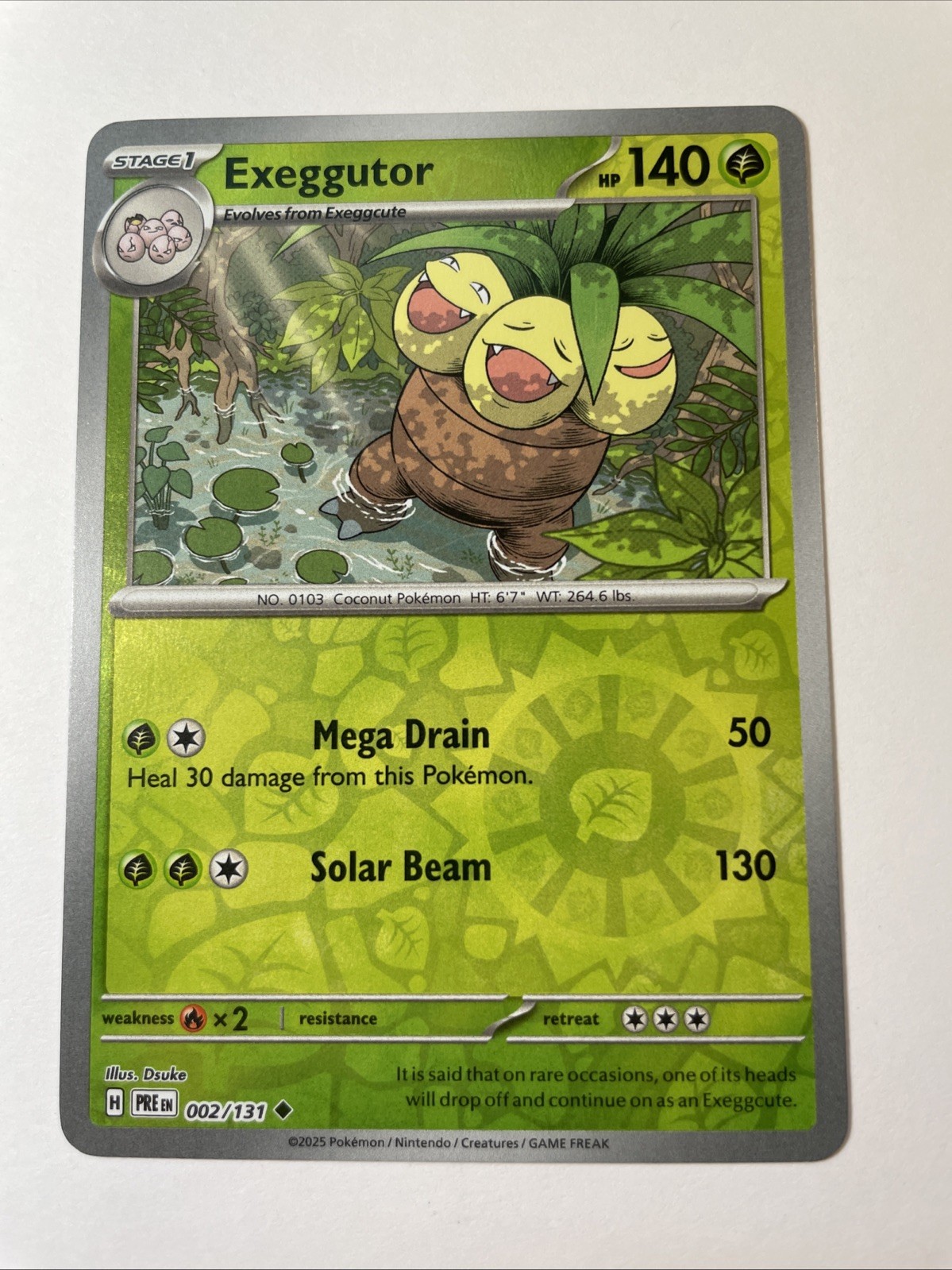 Exeggutor 002/131 - Sv: Prismatic Evolutions Reverse Holo (NM)