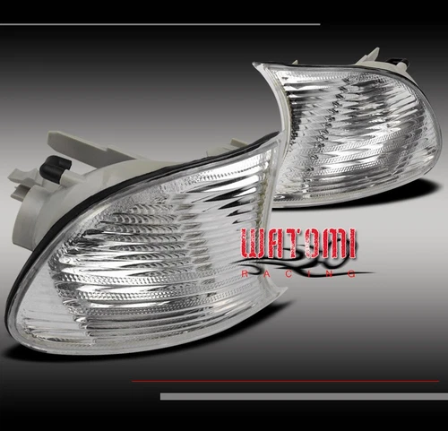 99 00 01 BMW E46 3 SERIES 2DR CORNER TURN SIGNAL LIGHTS CHROME 323I 325CI 330CI