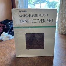 Sears Matchmate Plush Tank Cover Set Brown NOS 2 pc Vintage USA MADE
