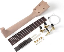 26-Inch Diy Ukulele Neck Kit, Cigar Box Handle  Strings  Tuning Pegs  Bridge