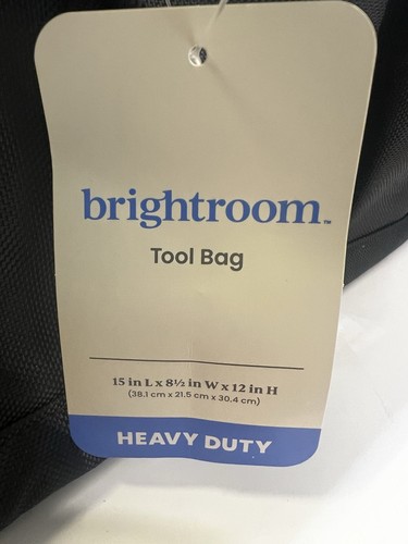 Bolsa de herramientas de bolsillo de alta resistencia almacenamiento utilitario, negra, cierre de cremallera, capacidad 23L - Imagen 5 de 6