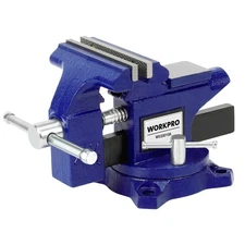 WORKPRO Bench Vise, 4-1/2" Vice for Workbench, Utility Combination Pipe Home ...