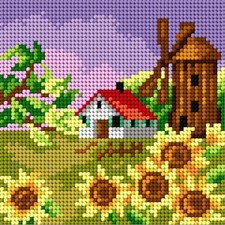 Orchidea Needlepoint canvas for halfstitch without yarn Four Seasons - Autumn