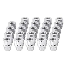 12x1.5 Extended Thread Lug Nut, 24PCS M12x1.5 ET Open Chrome 24pcs 19mm hex