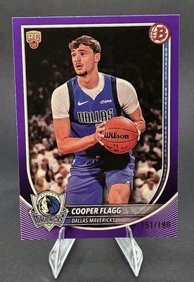 2025-26 Bowman Cooper Flagg #1 Dallas Mavericks RC Purple /199