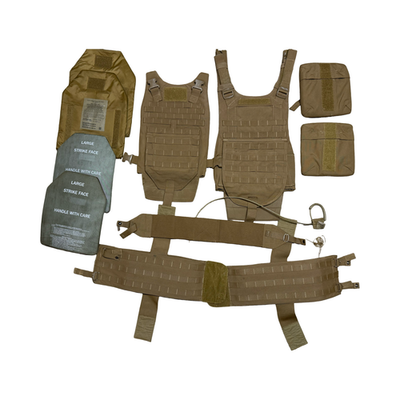 USMC Plate Carrier with Soft Inserts & Side Plate Pockets Coyote