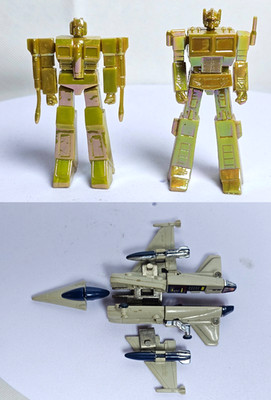 Transformers Heat Seeker MR-49 F-16 Falcon Jet Vintage & Gold Optimus Prime 3Pcs