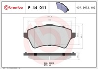 Brembo Bremsbelagsatz, Scheibenbremse P 44 011 FüR Land Rover