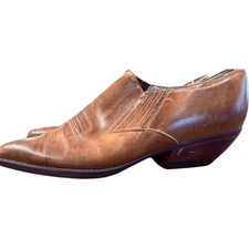 VTG "Guess" by Georges Marciano Tan Leather Western Pointed Toe Booties 8.5
