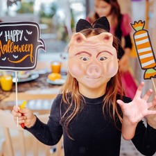 Halloween Pig Mask Realistic Lightweight Scary for Festivals Carnival Party