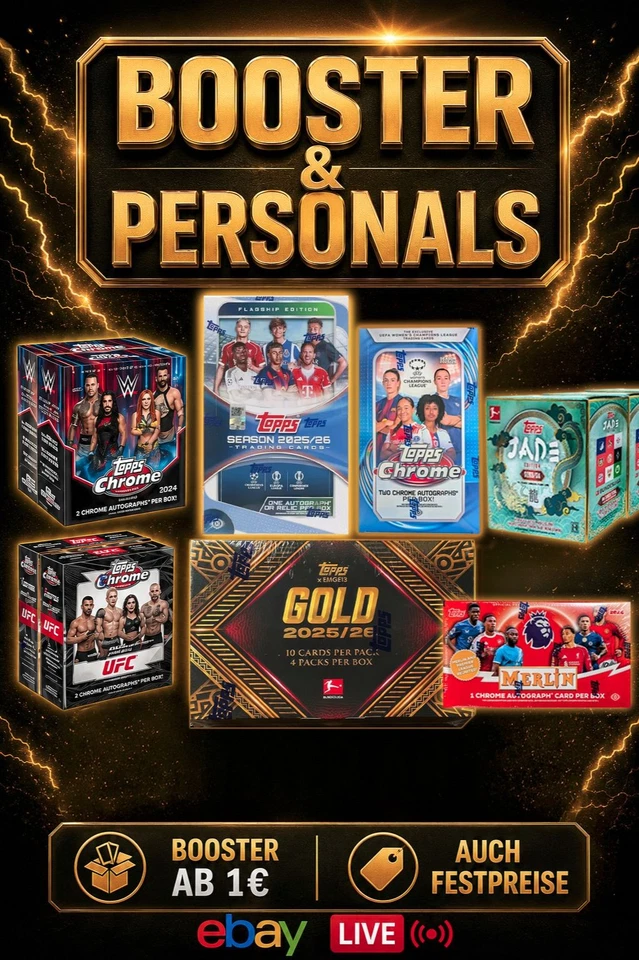 Booster Breaks ab 1€ ⚽ Fussball Einzelkarten & Personals