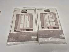 2 Utopia Bedding Premium White Sheer Scarves Sheer Window 54 by 216 White