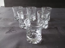 6x Schnapsglas, Klarglas, je Glas ca. 2cl, Dicker Glasboden - fester Stand