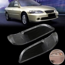Pair Headlight Lens Cover Lenses For 1998-2002 Honda Accord 24dr Clear Headlamp