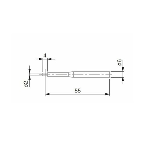 6mm Shank Cylindrical-shaped Probe Insert for TESA 00760082 Height Gauges Probe - Picture 3 of 4