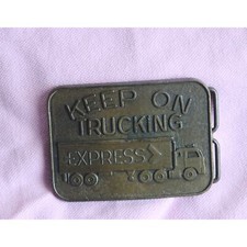 1970's Vintage/ Keep On Trucking/ Express Truck/ Belt Buckle