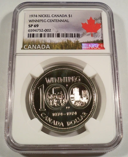 1974 CANADA $1 NGC SP69 DOLLAR WINNIPEG 100th S$1 PR 69 SPECIMEN MINT SET