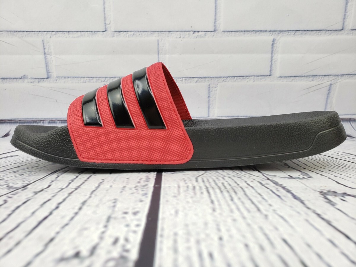 Adidas Originals Adilette Manchester United Slides FW7072 Men’s Size 9 New w/Tag Adidas Manchester United Adilette Shower Sandal (Black/Red) main image 3