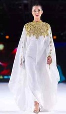 Eid Sale Dubai Moroccan Farasha Ramzan Dress Georgette Ramzan Long Kaftan Abaya