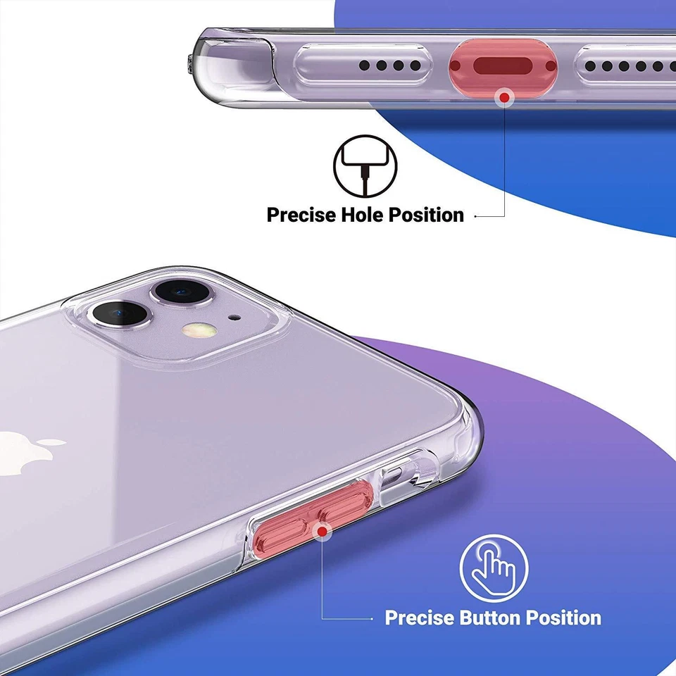 Funda Transparente ULAK Compatible con iPhone 11 6.1 Pulgadas 2019, Transparente Delgada Delgada-- Foto 3 de 4