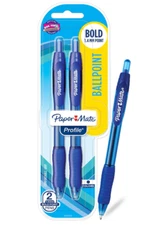 pack 4-Paper Mate Profile Retractable Ballpoint Pens, Bold (1.4mm) Blue, 4 Count