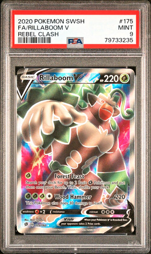 Rillaboom V graded PSA 9 for sale on eBay