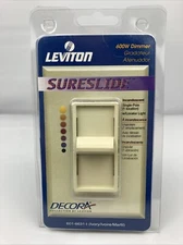 New LEVITON SURESLIDE 600W Incandescent Dimmer 1-Pole 601-6631-1 IVORY
