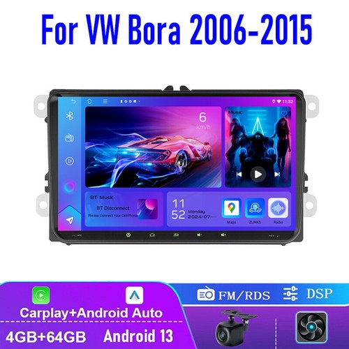9'' For VW Bora 2006-2015 Car Radio Stereo Head Unit CarPlay Android Auto GPS BT - Picture 2 of 20