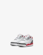JORDAN 3 RETRO 'FIRE RED' (TD) TODDLER SIZE - 8 C STYLE #DM0968-160
