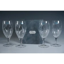 Cristal J.G. Durand Iced Tea Glasses – Agena Pattern, Boxed Set of 4 – 7.75"