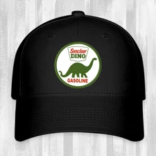 Sinclair Dino Gasoline Vintage Oil Black Hat Baseball Cap Size S/M & L/XL