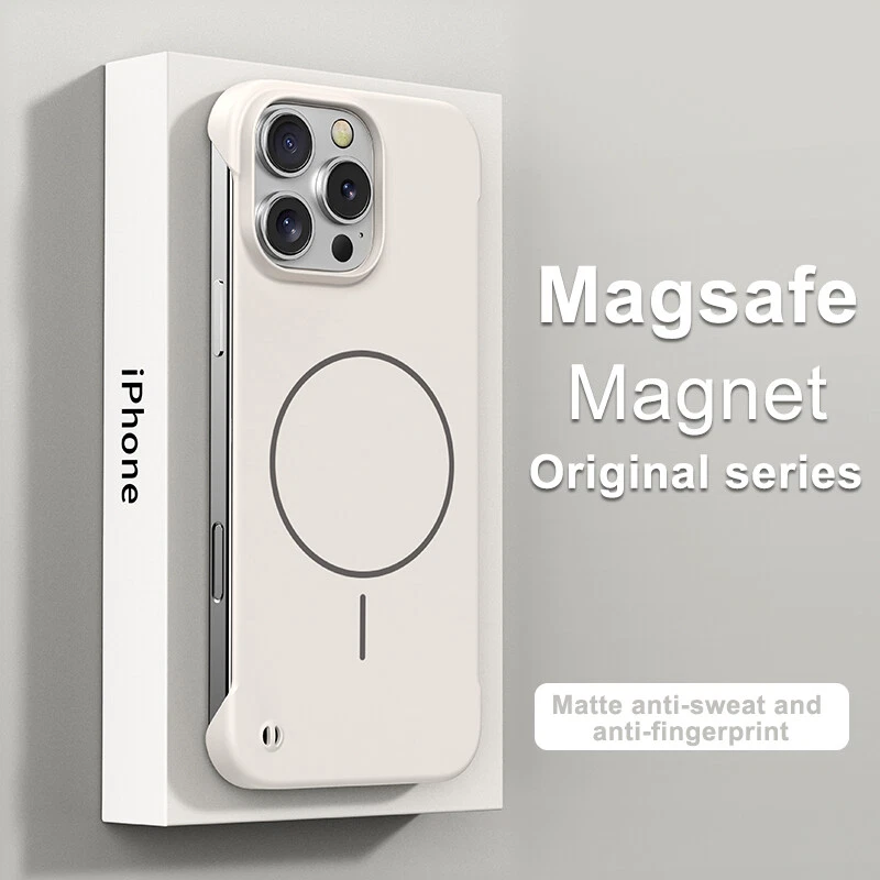 Ultra-Thin Magnetic Frameless Phone Case for iPhone 12 13 14 15 16 Pro Max