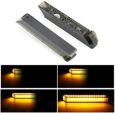 For 04-14 Ford F-150 Smoked Lens LED Under Side Mirror Turn Signal Marker Lights