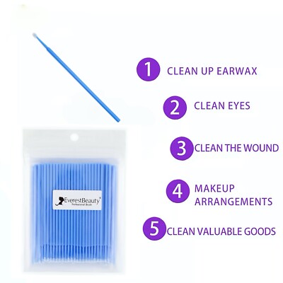 200 Stück Einweg Wimpern Wimpern Mikro Pinsel Mascara Stäbe Applikator Make-up Werkzeug