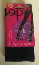 One Pair Pretty Polly 60 Denier Opaque Tights 3D fit Size XL Navy